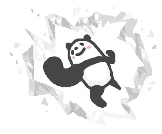 右腕がふとくなり力がみなぎっているパンダ