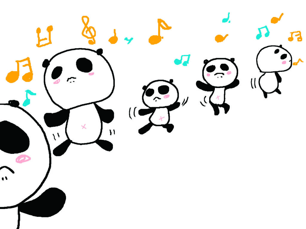 踊るパンダ