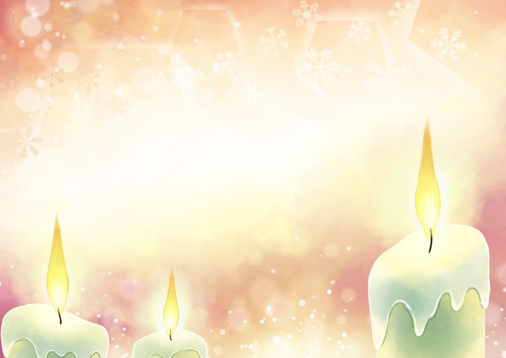 あたたかい蝋燭の炎