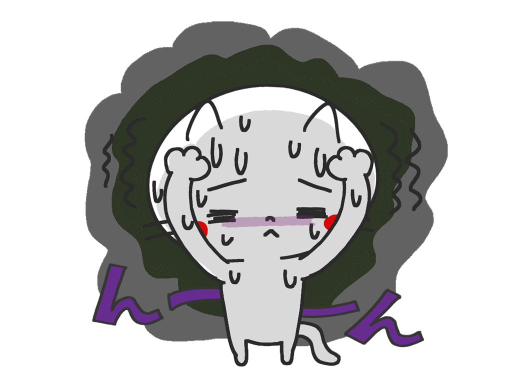 自分を責めてどんよりする猫