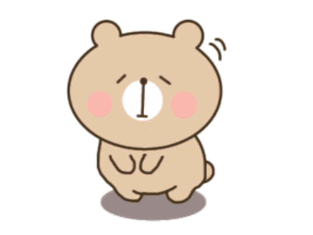 存在を申し訳なさそうにするくま