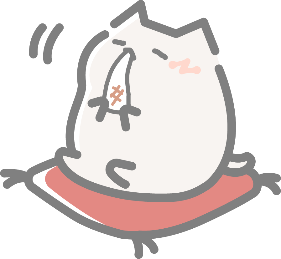 もちを食べる猫