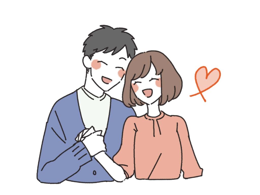 仲睦まじい様子の男女