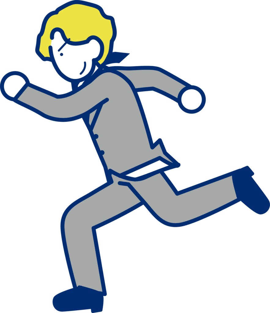 走り出す男性社員