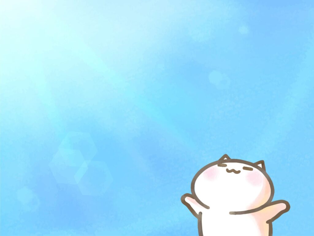 さんさんと降り注ぐ太陽の光を浴びる猫