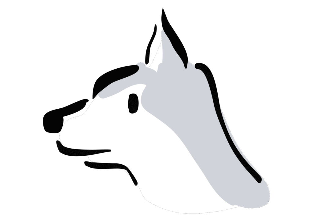 左側を見つめる犬