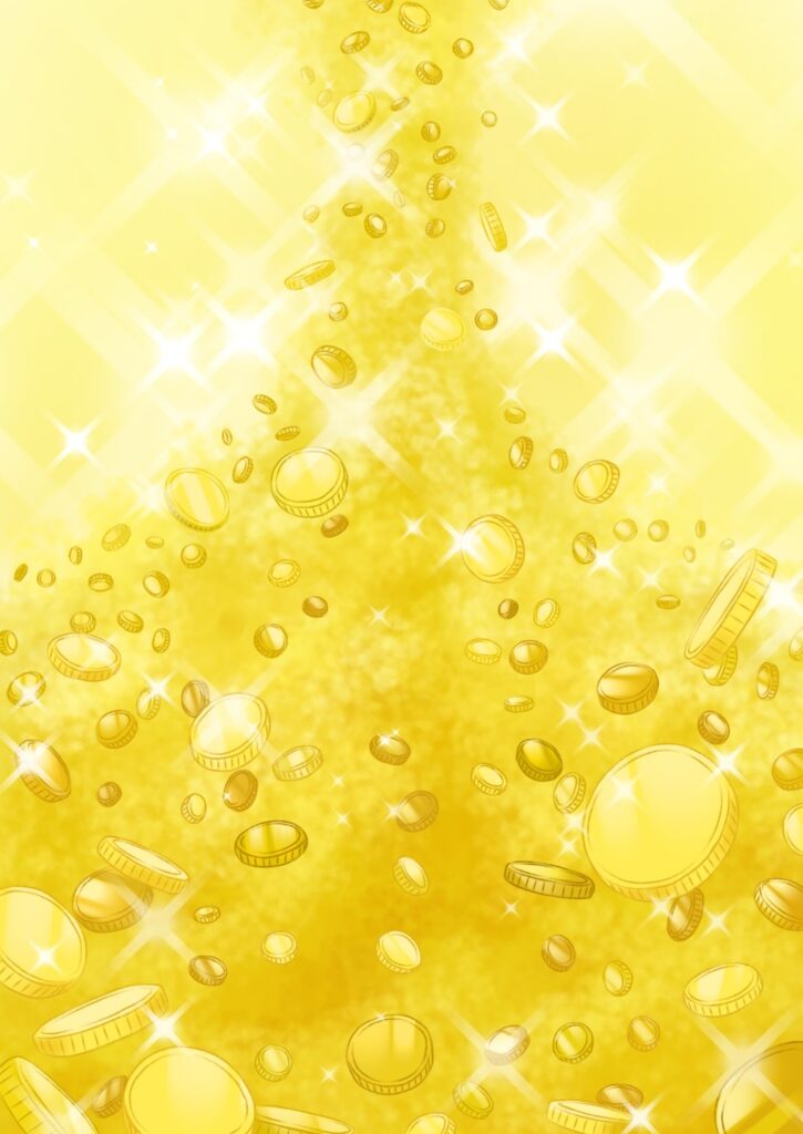 たくさんのお金の背景