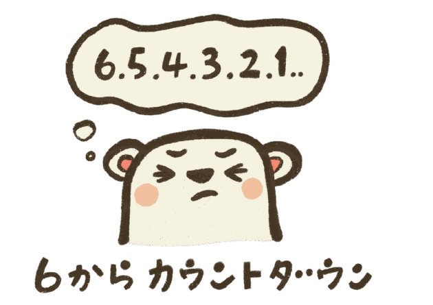 6からカウントダウンして怒りが通り過ぎるのを待つしろくま