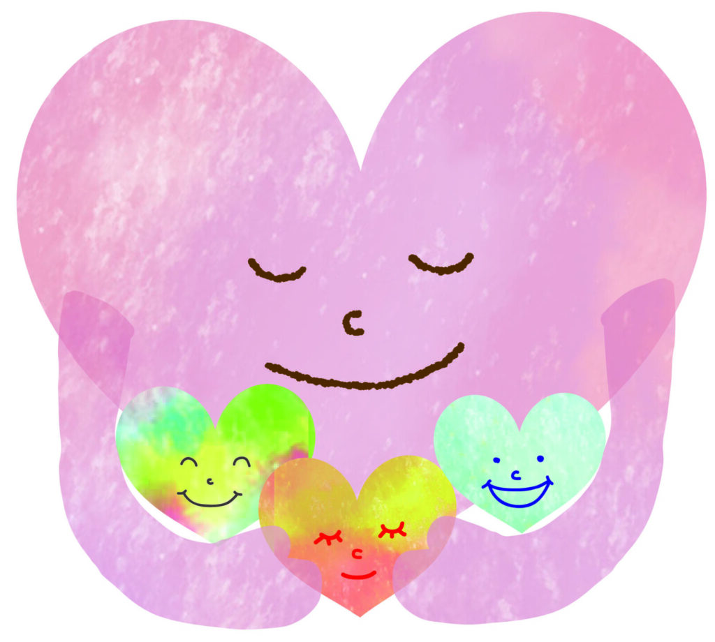 ハートを大事に抱えるハート