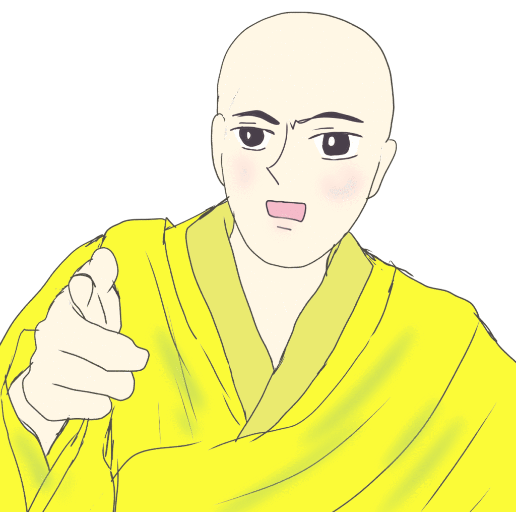 指さしてなんか言ってる空海