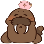 微笑んでいるセイウチナース