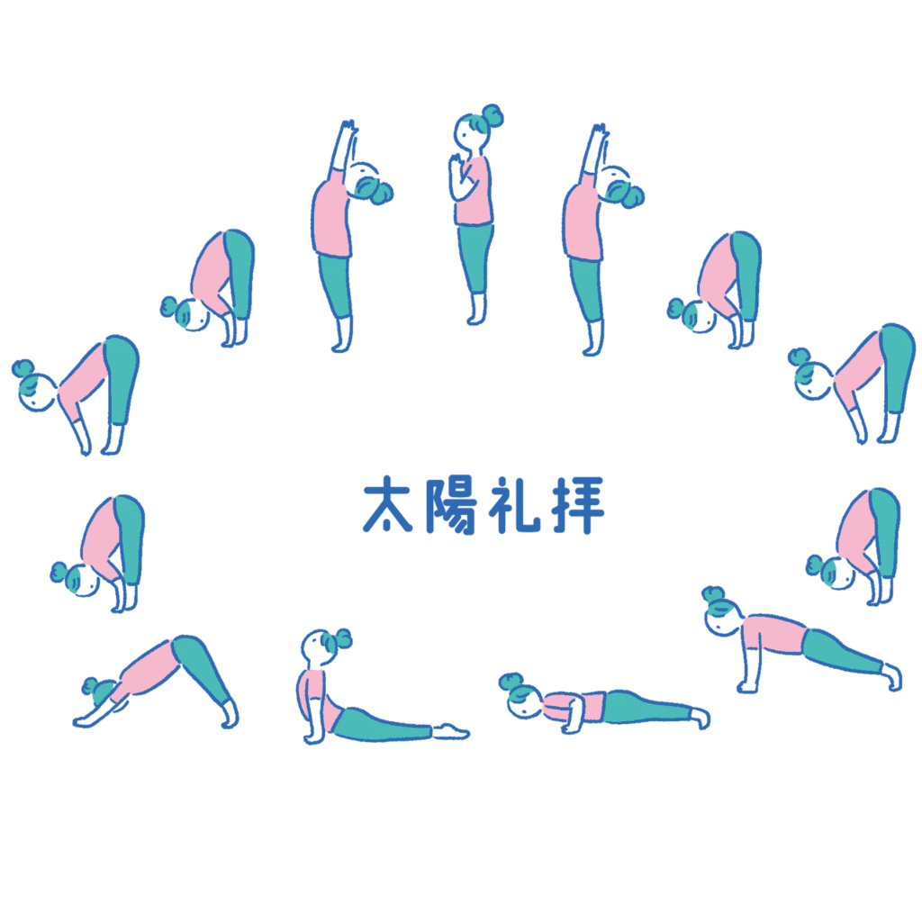 太陽礼拝のポーズ